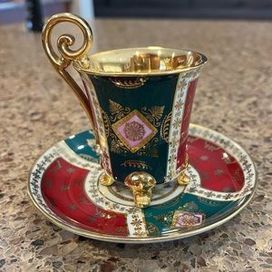 Gold Gilt Demitasse Cup & Saucer